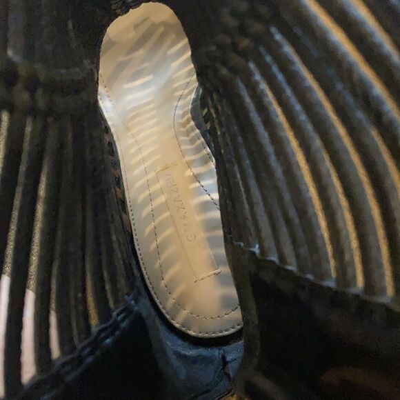 COPY - BCBGMaxAzria Black Leather Gladiator heels - Picture 3 of 7